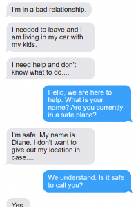 A fake text chat with a survivor